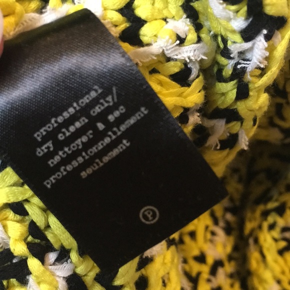 NWT RAG & BONE Viola Black Yellow Knit Tank Medium - Picture 10 of 10
